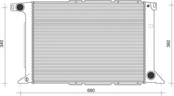 Радиатор, охлаждение двигателя MAGNETI MARELLI 350213109300