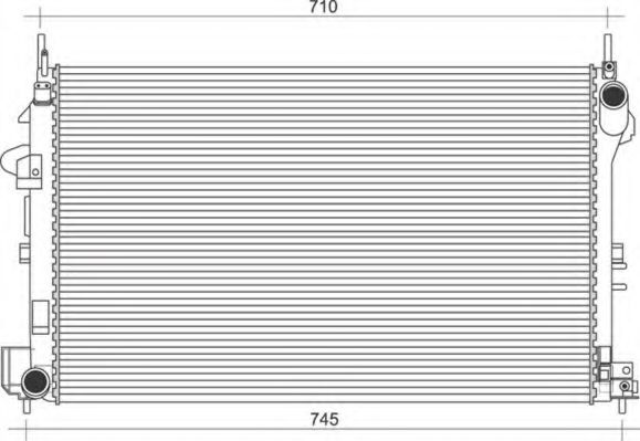 Радиатор, охлаждение двигателя MAGNETI MARELLI 350213112200