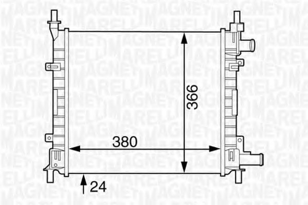 Радиатор, охлаждение двигателя MAGNETI MARELLI 350213121800