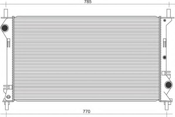 Радиатор, охлаждение двигателя MAGNETI MARELLI 350213954000