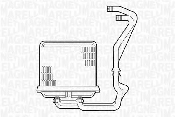 Теплообменник, отопление салона MAGNETI MARELLI 350218225000