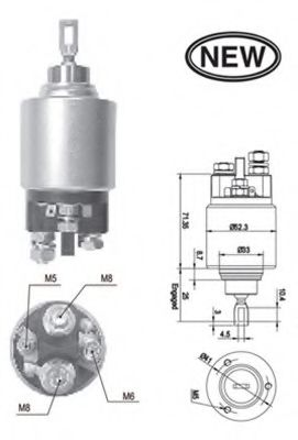 Тяговое реле, стартер MAGNETI MARELLI 940113050555