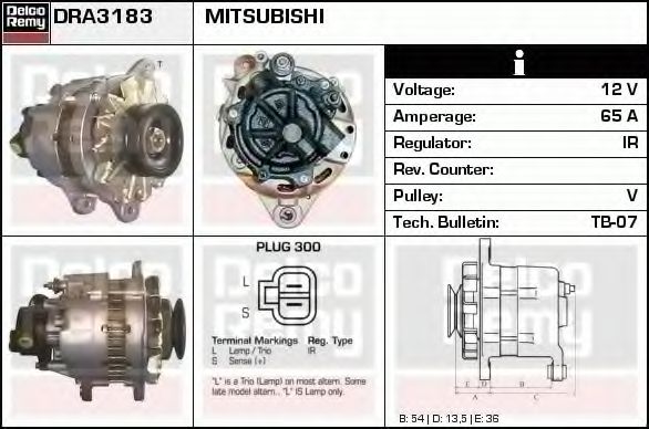 Генератор DELCO REMY DRA3183