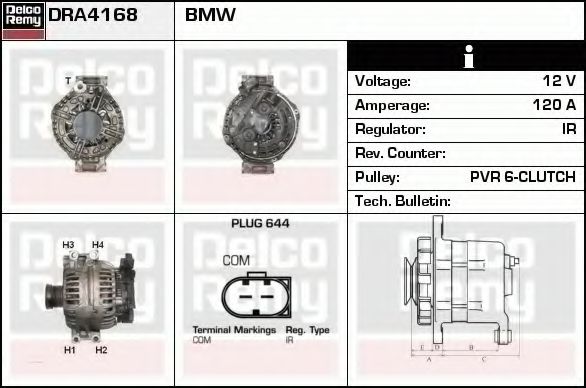 Генератор DELCO REMY DRA4168