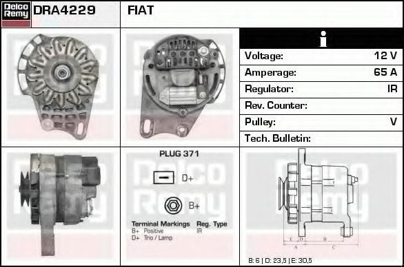 Генератор DELCO REMY DRA4229