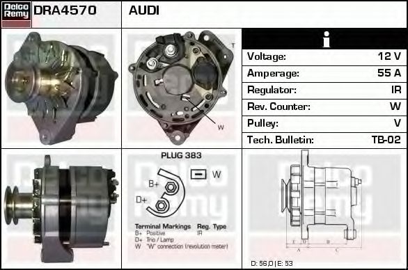 Генератор DELCO REMY DRA4570