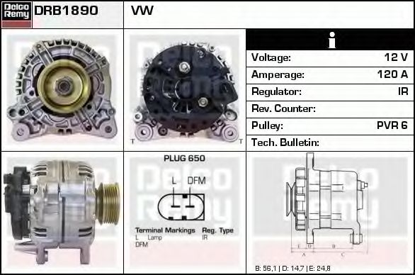 Генератор DELCO REMY DRB1890