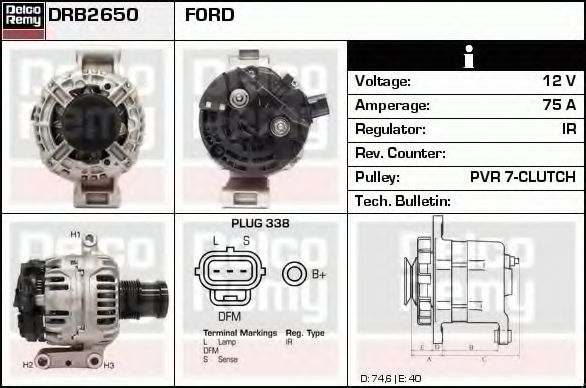 Генератор DELCO REMY DRB2650