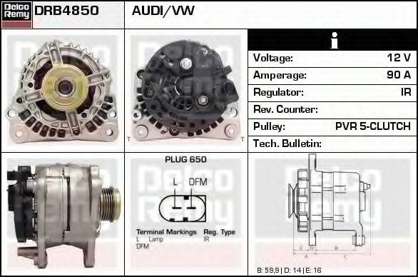 Генератор DELCO REMY DRB4850