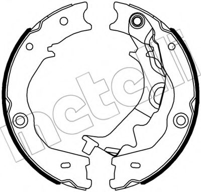 Комплект тормозных колодок, стояночная тормозная система METELLI 53-0586