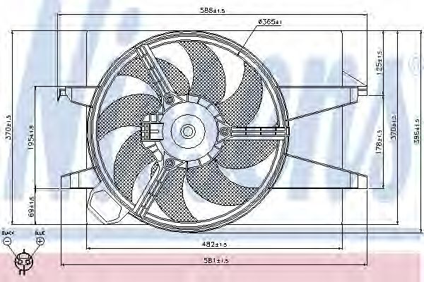 Вентилятор, охлаждение двигателя NISSENS 85029