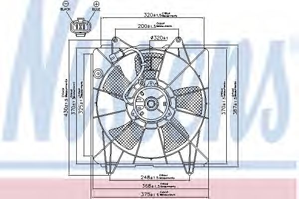Вентилятор, охлаждение двигателя NISSENS 85033