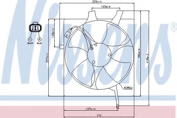 Вентилятор, конденсатор кондиционера NISSENS 85047