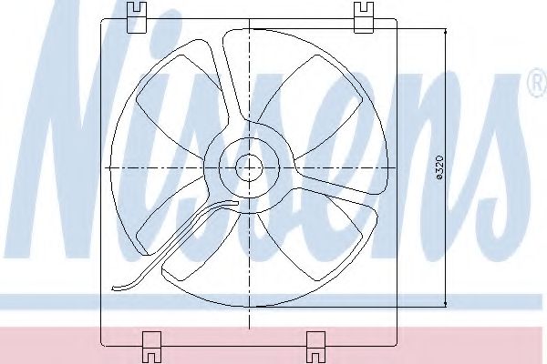 Вентилятор, охлаждение двигателя NISSENS 85070