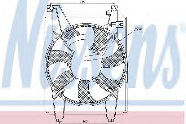 Вентилятор, конденсатор кондиционера NISSENS 85088