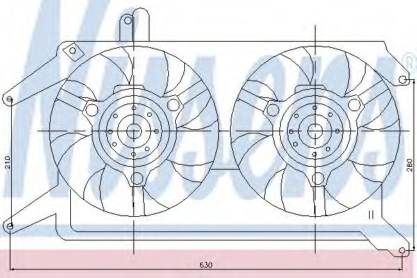Вентилятор, охлаждение двигателя NISSENS 85116