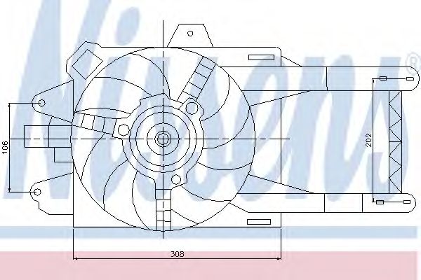 Вентилятор, охлаждение двигателя NISSENS 85117