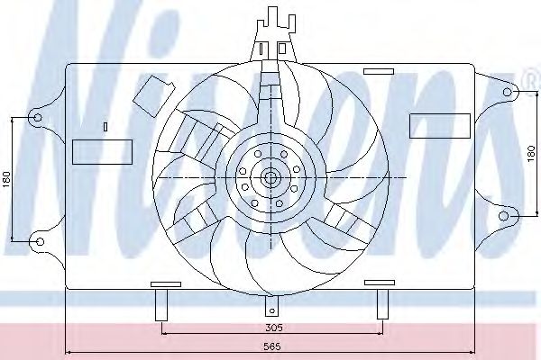 Вентилятор, охлаждение двигателя NISSENS 85128