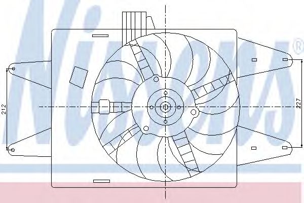 Вентилятор, охлаждение двигателя NISSENS 85133