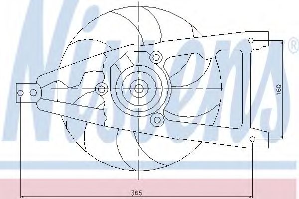 Вентилятор, охлаждение двигателя NISSENS 85136