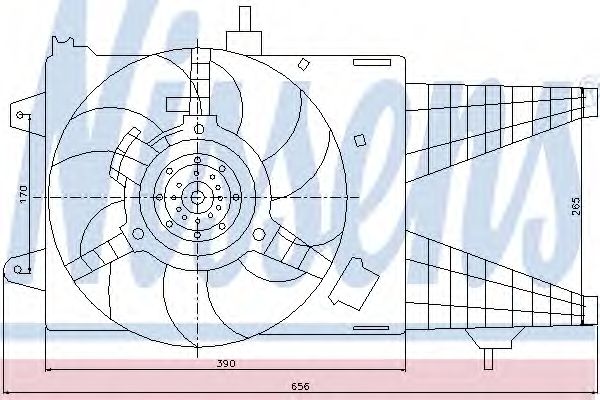 Вентилятор, охлаждение двигателя NISSENS 85137