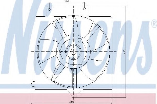 Вентилятор, конденсатор кондиционера NISSENS 85282