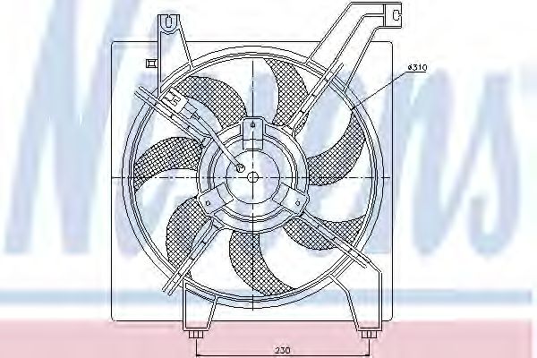 Вентилятор, охлаждение двигателя NISSENS 85368