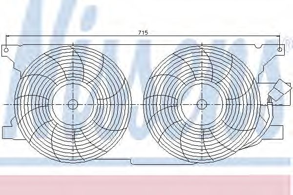 Вентилятор, конденсатор кондиционера NISSENS 85402