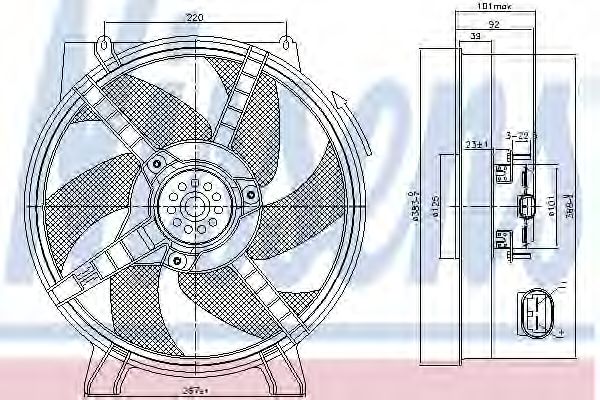 Вентилятор, охлаждение двигателя NISSENS 85500