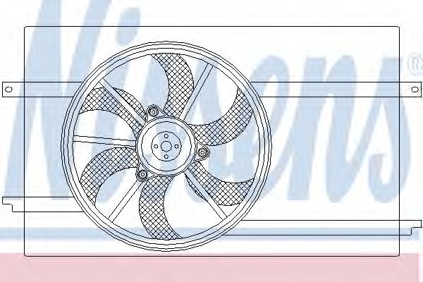 Вентилятор, охлаждение двигателя NISSENS 85590