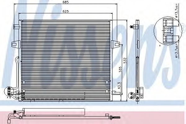 Конденсатор, кондиционер NISSENS 940066