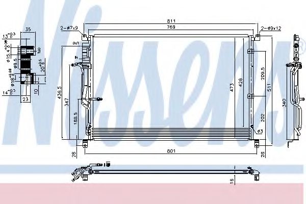 Конденсатор, кондиционер NISSENS 940451