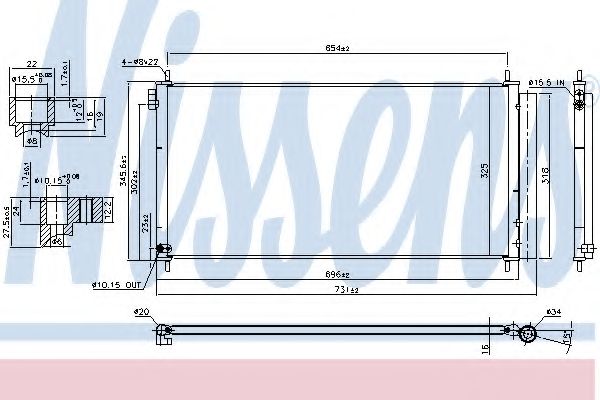 Конденсатор, кондиционер NISSENS 940534
