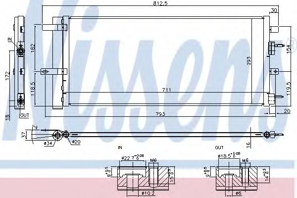 Конденсатор, кондиционер NISSENS 940626