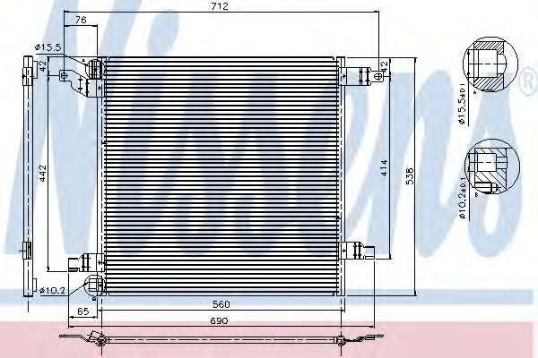 Конденсатор, кондиционер NISSENS 94568