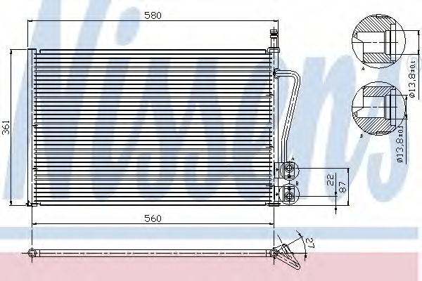 Конденсатор, кондиционер NISSENS 94587