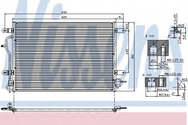 Конденсатор, кондиционер NISSENS 94583