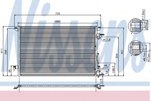 Конденсатор, кондиционер NISSENS 94597