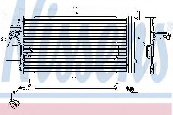 Конденсатор, кондиционер NISSENS 94667