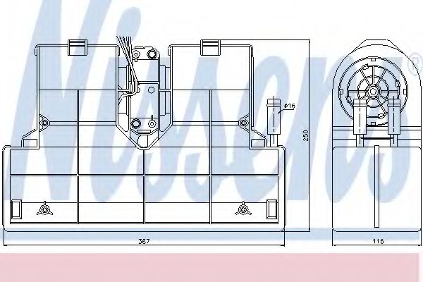 Теплообменник, отопление салона NRF 58530