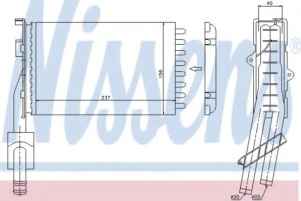 Теплообменник, отопление салона NISSENS 73352