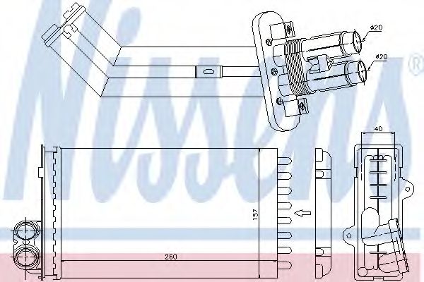 Теплообменник, отопление салона NISSENS 73362