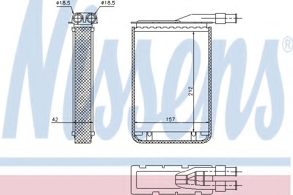 Теплообменник, отопление салона NISSENS 733591