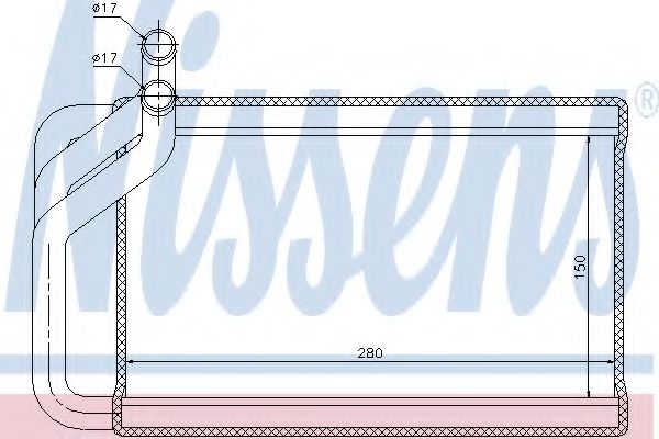Теплообменник, отопление салона NISSENS 77532
