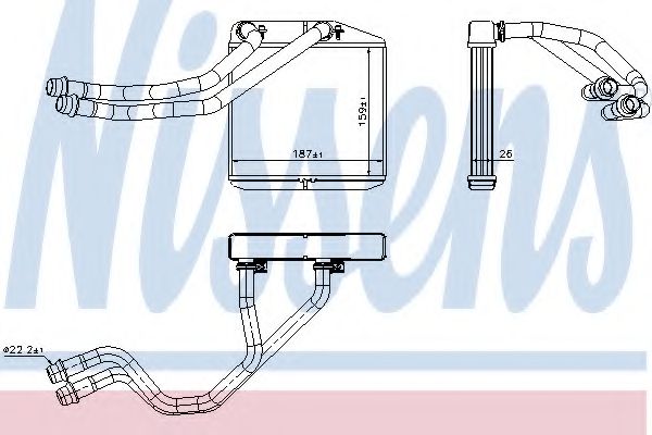 Теплообменник, отопление салона NISSENS 71455