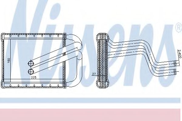 Теплообменник, отопление салона NISSENS 77536