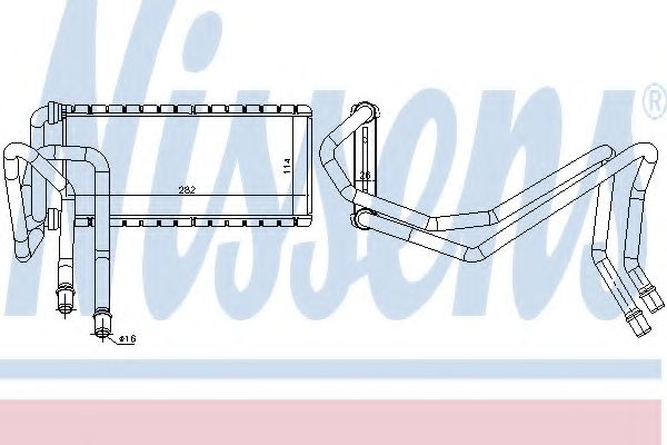 Теплообменник, отопление салона NISSENS 73002