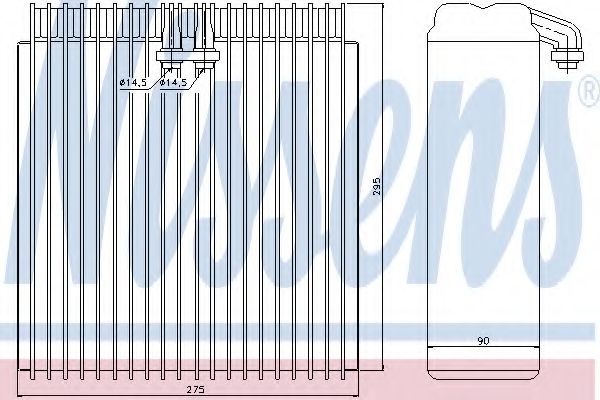 Испаритель, кондиционер NISSENS 92107