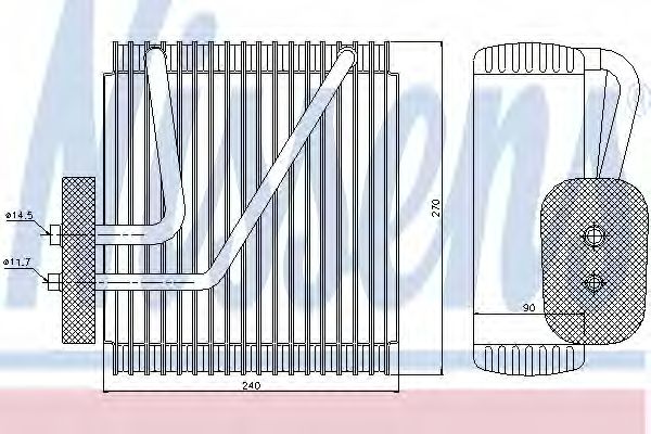 Испаритель, кондиционер NISSENS 92161