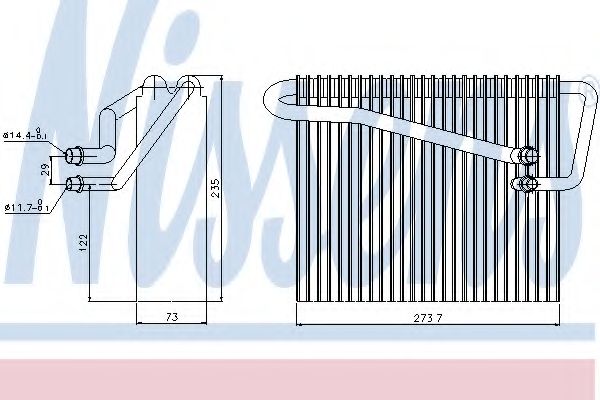 Испаритель, кондиционер NISSENS 92301